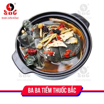 Món ăn ba ba tần thuốc bắc