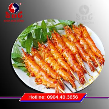 TÔM SÚ NƯỚNG THAN HOA